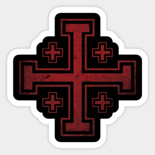 Kingdom of Jerusalem Cross Sticker